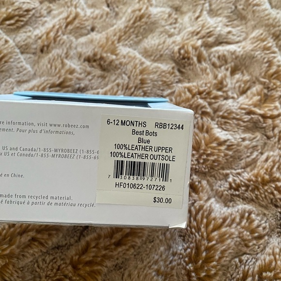 NWOT Robeez Best Buds genuine leather shoes for boys 6-12 months - Picture 2 of 4